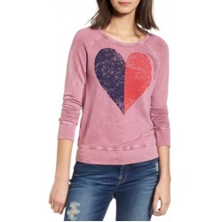 Sundry Heart Sweatshirt (Navy - Red)
