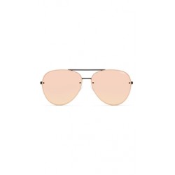 Quay 'Cool Innit' Black/Pink Mirror Lens Sunglasses