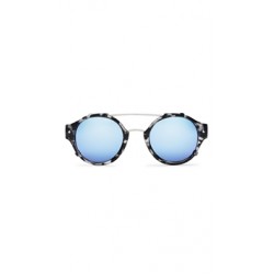 Quay 'Its a Sin' Sunglasses Black Tort/Blue Mirror