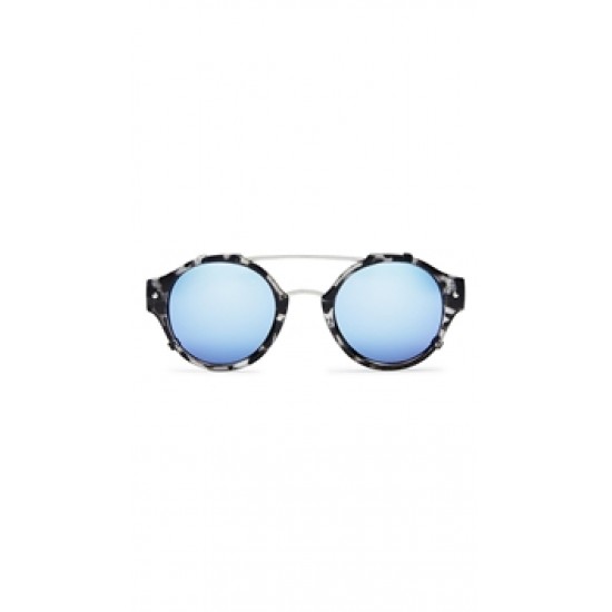 Quay \'Its a Sin\' Sunglasses Black Tort/Blue Mirror