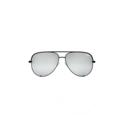 Quay 'High Key' Black/ Silver Mirror Lens Sunglasses
