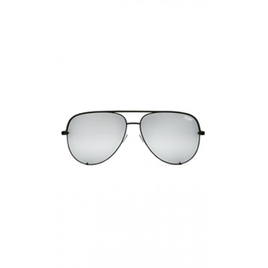 Quay \'High Key\' Black/ Silver Mirror Lens Sunglasses