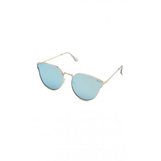 Quay \'All My Love\' Gold Frame/Blue Mirror Lens Sunglasses