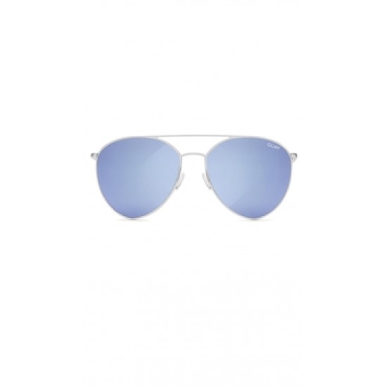 Quay \'Indio\' Sunglasses Silver/Blue Mirror