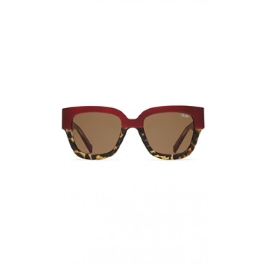 Quay \'Don\'t Stop\' Red/ Brown Lens Sunglasses
