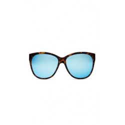 Quay 'About Last Night' Tortoise Frame/Blue Mirror Lens Sunglasses