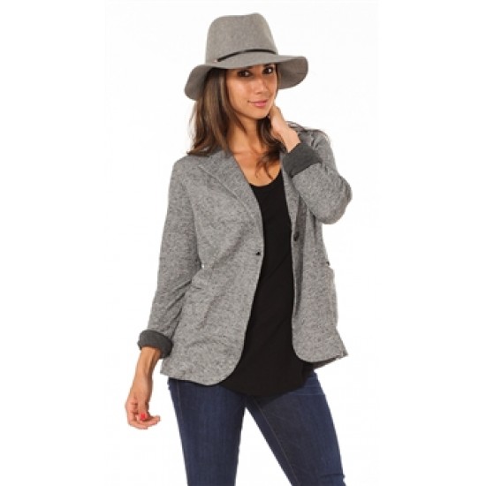 Jet by John Eshaya Charcoal Sweatshirt Blazer