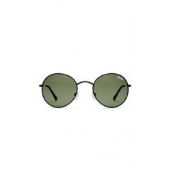 Quay 'Mod Star' Black Frame/Green Lens Sunglasses