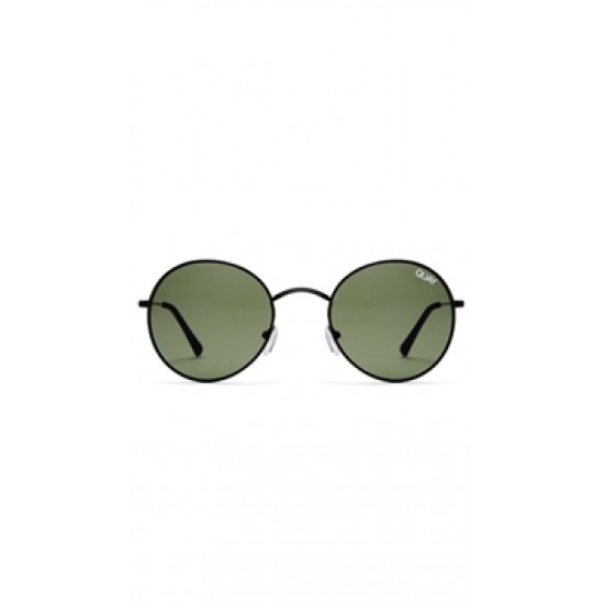 Quay \'Mod Star\' Black Frame/Green Lens Sunglasses