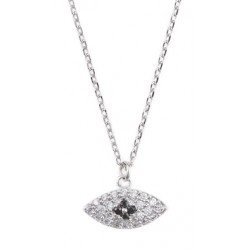 Theia White Gold Necklace With Evil Eye