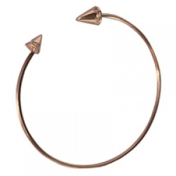 Theia Rose Gold Bangle Bracelet With CZ Spike Accent