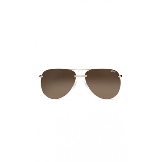 Quay Gold Frame/Brown Lens \'The Playa\' Sunglasses