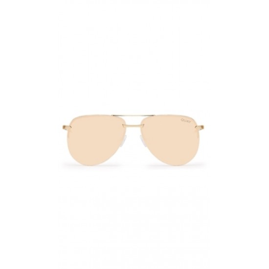 Quay Gold Frame/Pink Lens \'The Playa\' Sunglasses
