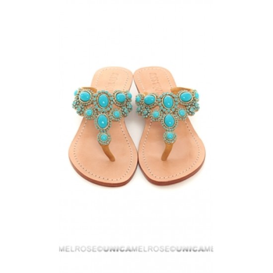 Mystique Turquoise & Gold Wedges