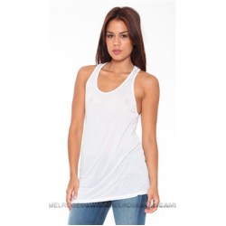 Feel the Piece White Asymmetrical Tank Top