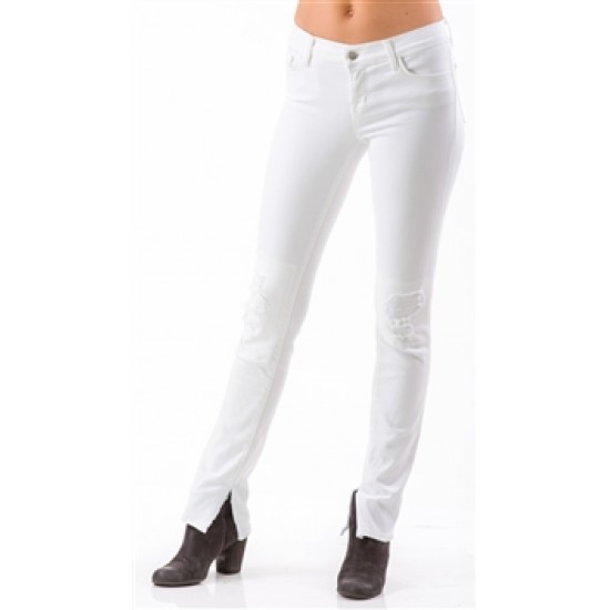 J Brand White Mid Rise Rail Jeans J Brand White Mid Rise Rail Jeans