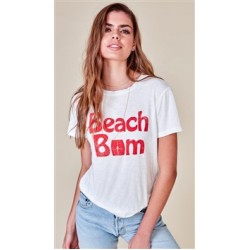 Mate The Label White 'Beau Crew' Beach Bum Top