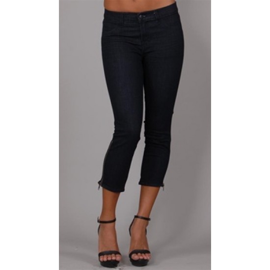 J Brand Black Low Rise Capri Denim Jeans