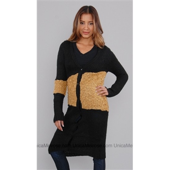 Wish Black and Brown Krishna Long Sweater