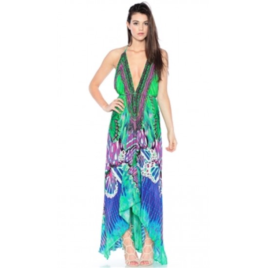 Parides Green and Purple Avatar 3 Ways To Style Maxi Dress