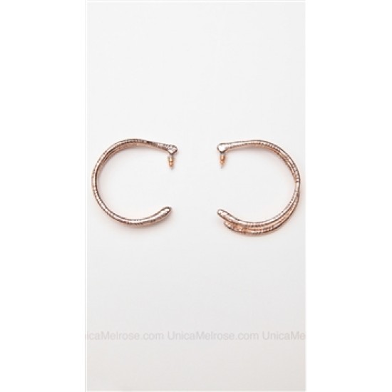 House of Harlow 14 kt Gold Plated Engraved Wishbone Hoop Earrings