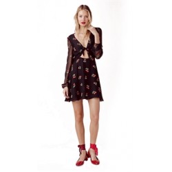 For Love & Lemons Cherry Twist Mini Dress