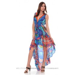 Parides Blue Crochet Amazonia Maxi Dress