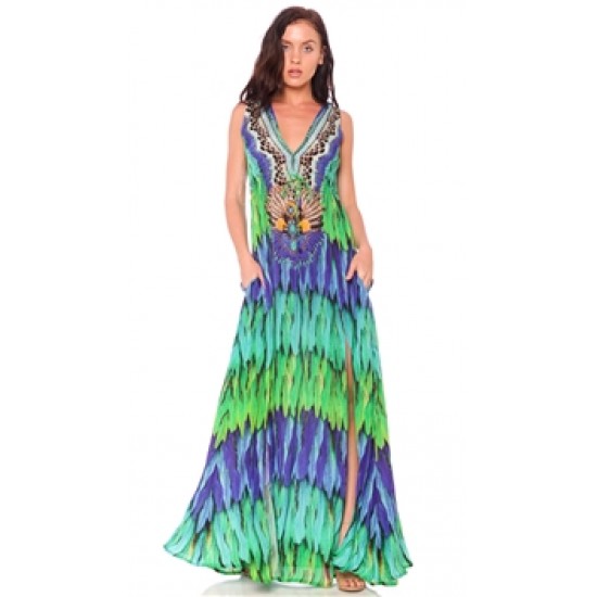 Parides Green Envy \'Dreamcatcher\' Long Dress