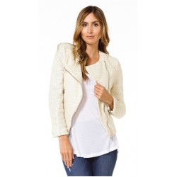 Generation Love Sand with Silver Long Sleeve Multi Zip Moto Jacket