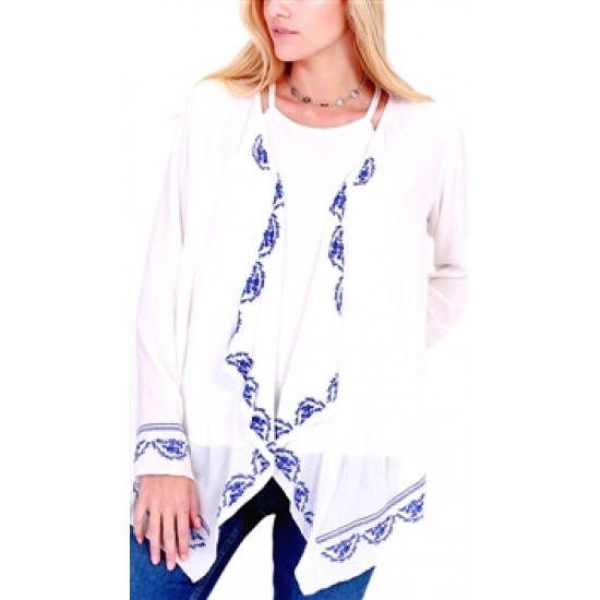 Unica Exclusive Ivory Long Sleeve Cover Up