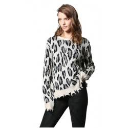 Unica Exclusive Distressed Animal Print Sweater