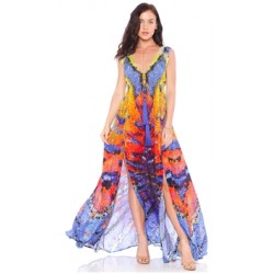Parides Azure 'Glass Wind' Maxi Dress