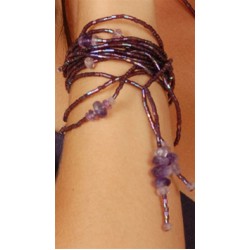 Sharon K Indigo Bracelet w/ Clear Indigo Semiprecious Stones