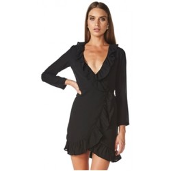 Lioness Black 'Tuscan Fling' Ruffled Mini Dress