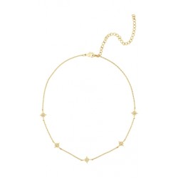 Five And Two Gold 'Mona' Star Choker