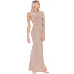 Abyss By Abby Taupe 'Muse' Maxi Dress
