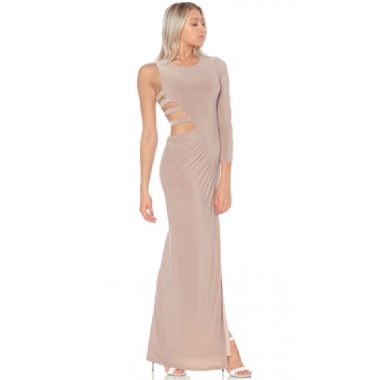 Abyss By Abby Taupe \'Muse\' Maxi Dress