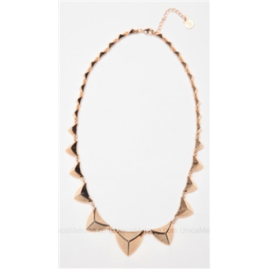 House of Harlow 14 kt Gold Plated Pyramid Station Necklace