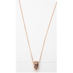 House of Harlow 14 kt Gold Plated Engraved Skull Pendant Necklace