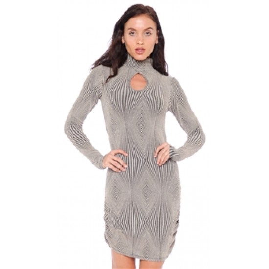 Nicole Andrews Collection Gold Rivet \'Forever\' Peek-a-Boo Mini Dress Nicole Andrews Collection Gold Rivet \'Forever\' Peek-a-Boo Mini Dress