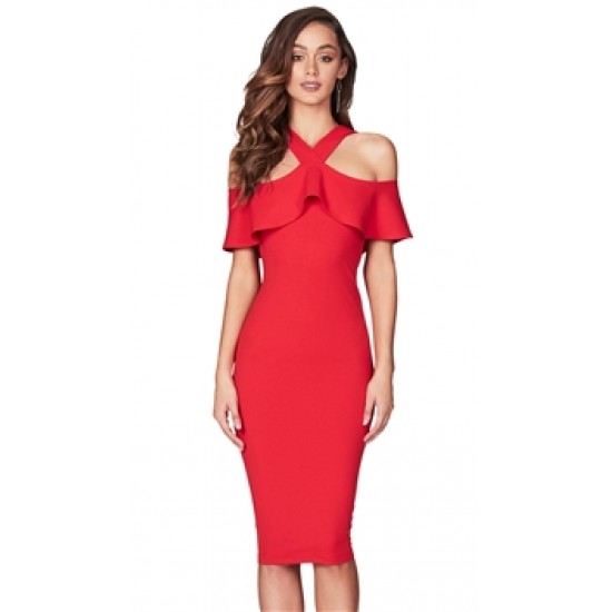 Nookie Red \'Hermosa\' Midi Dress Nookie Red \'Hermosa\' Midi Dress