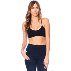 Free People Black 'Baby Racerback' Seamless Bra