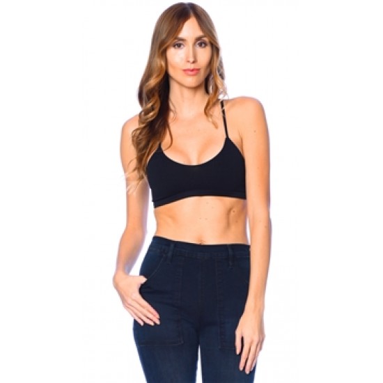 Free People Black \'Baby Racerback\' Seamless Bra