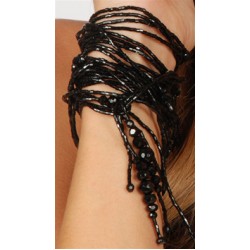 Sharon K Onyx Bracelet w/ Black Semiprecious Stones