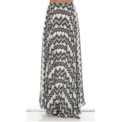 Parker NY Black and White Pattern Skirt