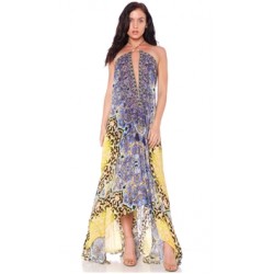 Parides Yellow & Blue 'Persian Princess' 3 Ways To Style Maxi Dress