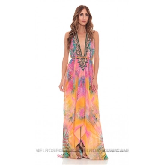 Parides Orange Amazonia Palm Dress