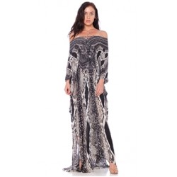 Parides Caviar Black 'Payton' 3 Way Long Kaftan