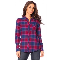 Rails Merlot & Indigo Danielle Long Sleeve Button Up