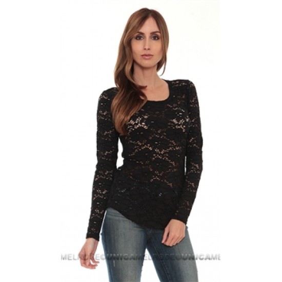 Generation Love Black Lace Top